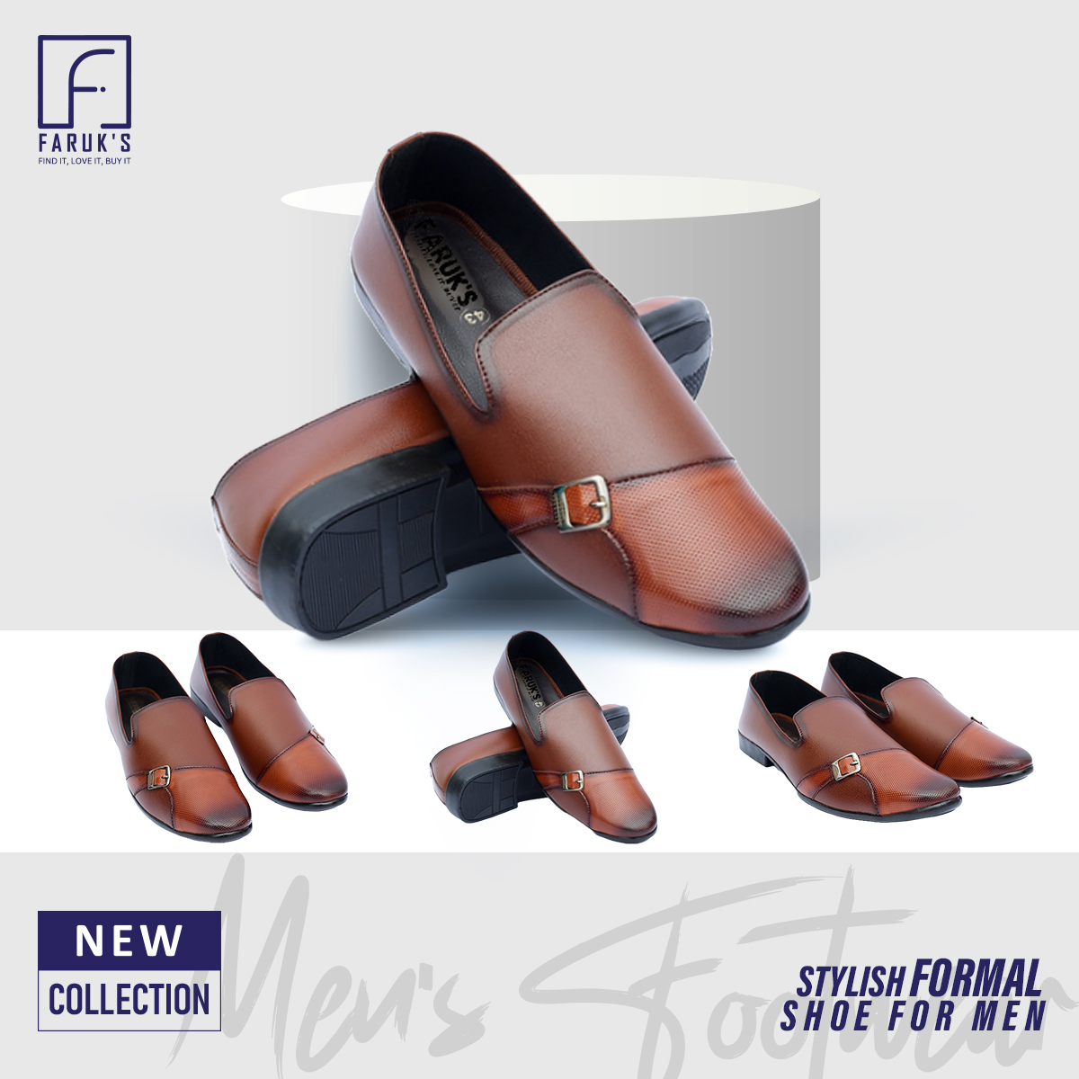 Picture of Stylish Addition - Luxury Stylish Half Shoe For Men Fashionable Premium Sandal For Men FARUK'S Flats Formal Shoe - Sustainable Choice