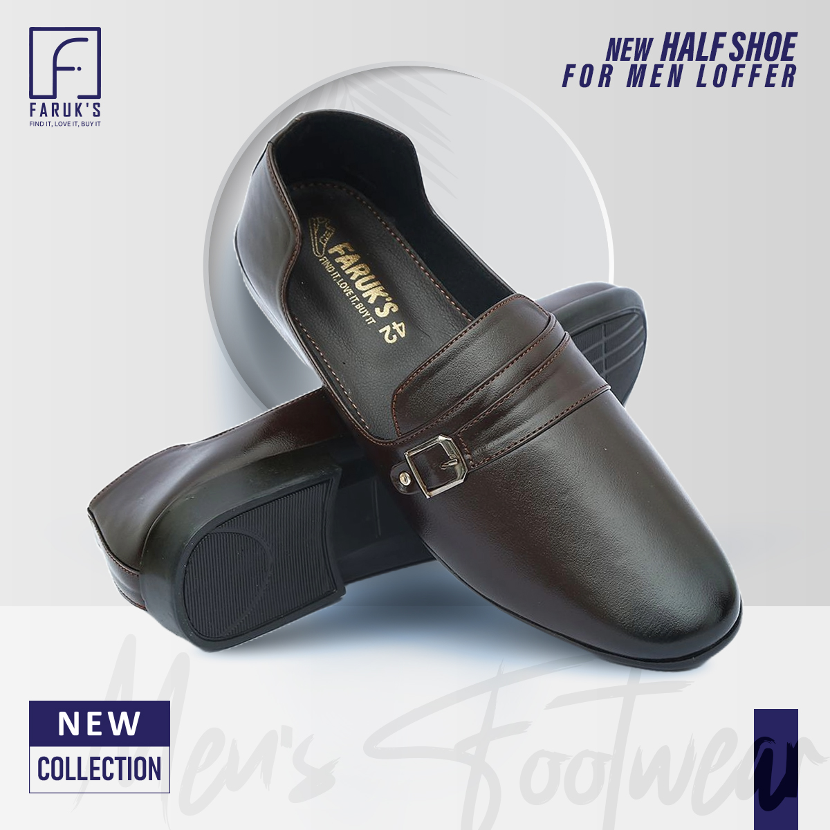 Picture of Stylish Addition - Luxury Stylish Half Shoe For Men Fashionable Premium Sandal For Men FARUK'S Flats Formal Shoe - Sustainable Choice