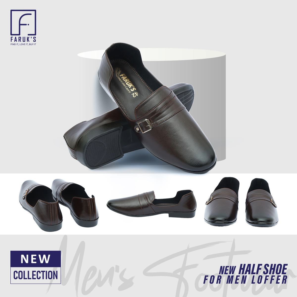 Picture of Stylish Addition - Luxury Stylish Half Shoe For Men Fashionable Premium Sandal For Men FARUK'S Flats Formal Shoe - Sustainable Choice