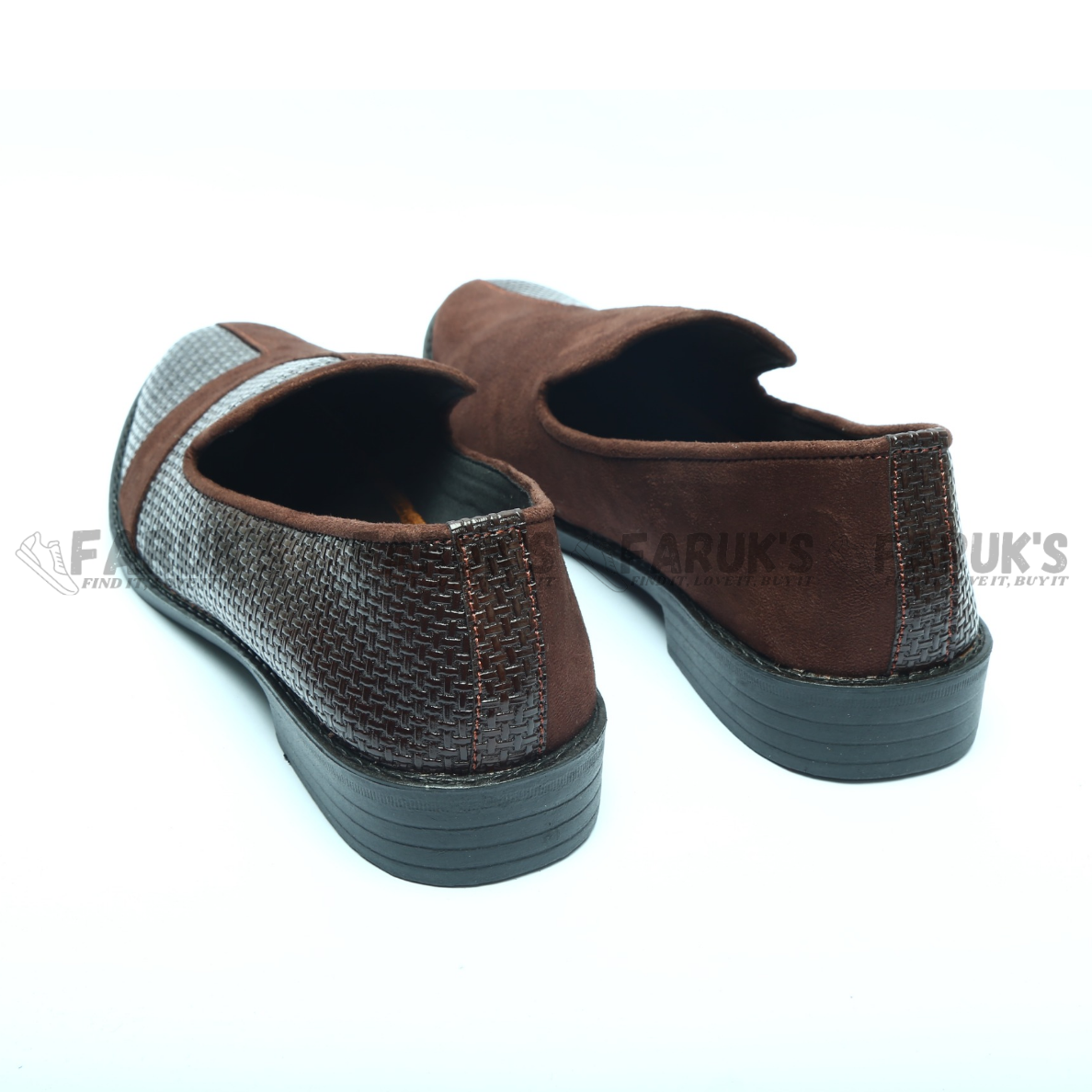 Picture of Unique Design High Quality Fashionable Artificial Leather Casual Shoes for Men (Black & Chocolate Popular Casual Shoes) FARUK'S SHOES