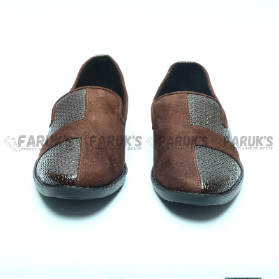 Picture of Unique Design High Quality Fashionable Artificial Leather Casual Shoes for Men (Black & Chocolate Popular Casual Shoes) FARUK'S SHOES