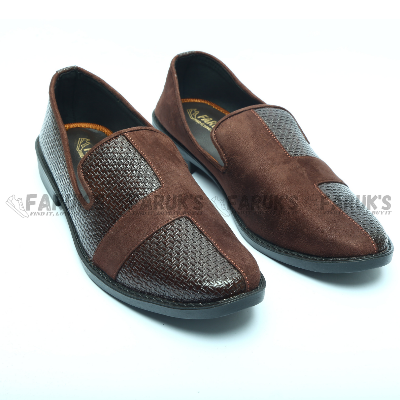 Picture of Unique Design High Quality Fashionable Artificial Leather Casual Shoes for Men (Black & Chocolate Popular Casual Shoes) FARUK'S SHOES