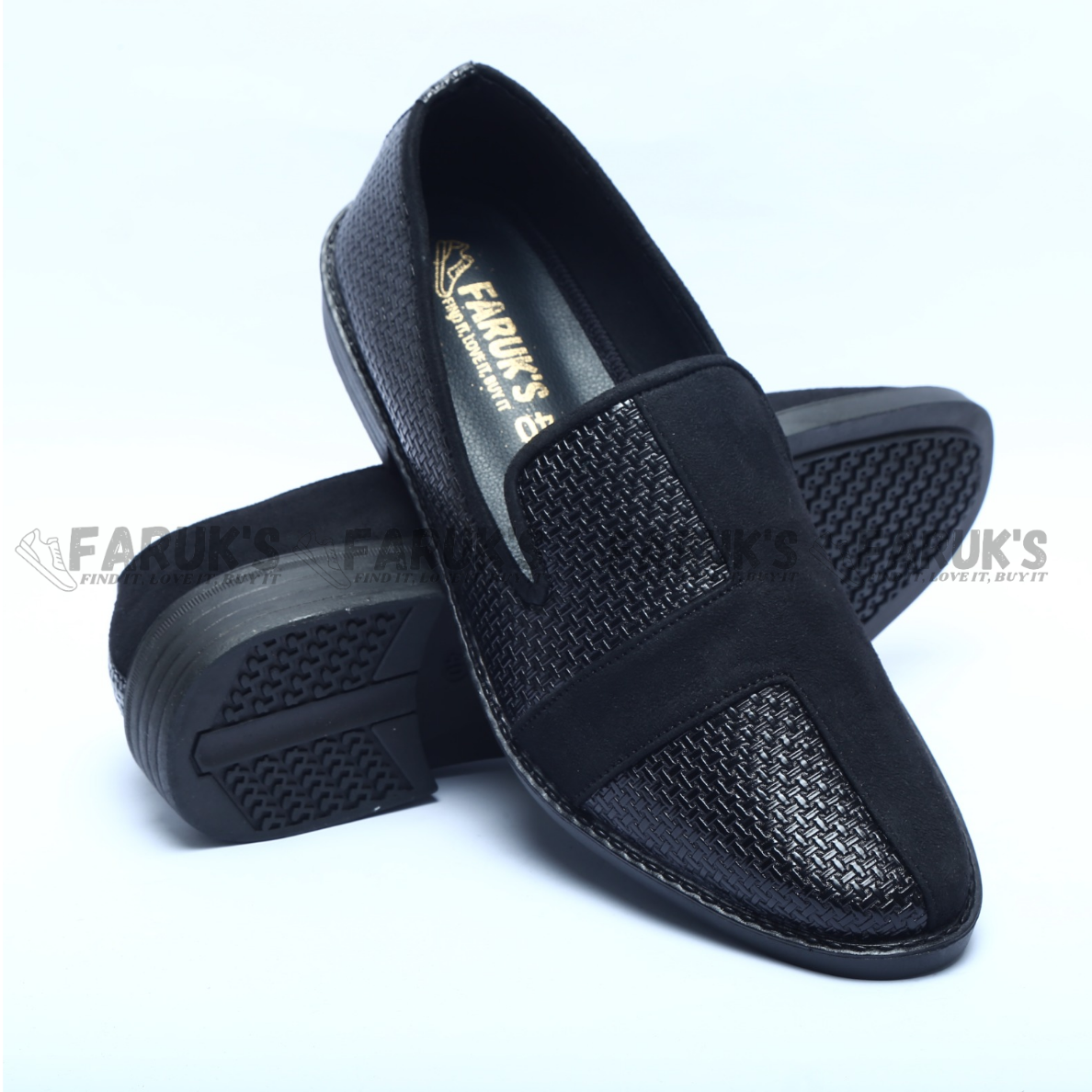 Picture of Unique Design High Quality Fashionable Artificial Leather Casual Shoes for Men (Black & Chocolate Popular Casual Shoes) FARUK'S SHOES