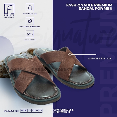 Picture of Luxury Stylish Sandal Fashionable Premium Sandal For Men FARUK'S Flats Suede Formal