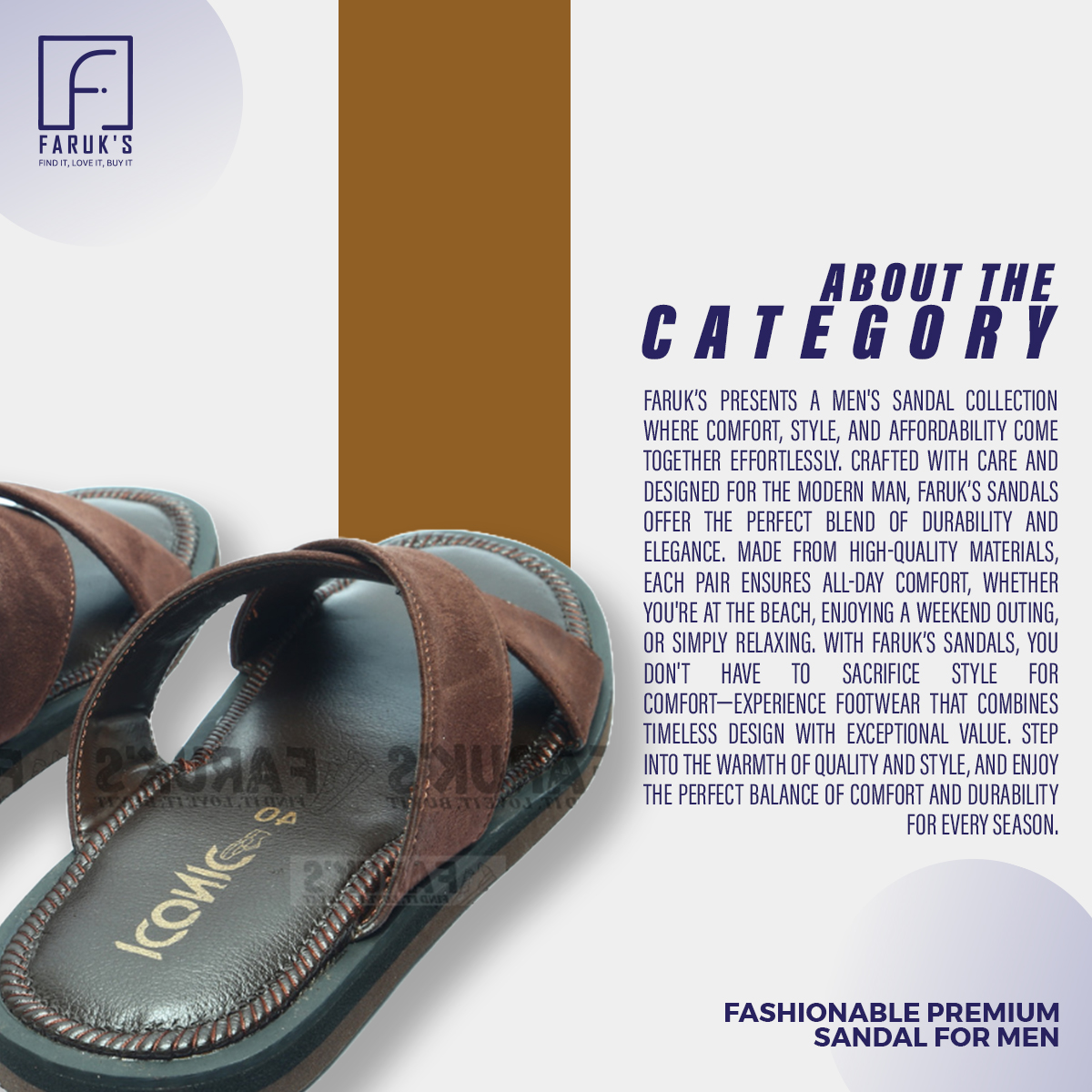 Picture of Luxury Stylish Sandal Fashionable Premium Sandal For Men FARUK'S Flats Suede Formal