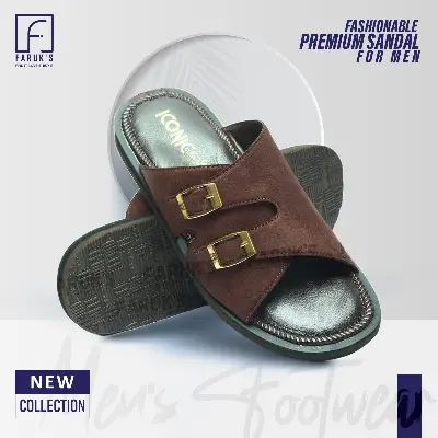 Picture of Luxury Stylish Sandal Fashionable Premium Sandal For Men FARUK'S Flats Suede Formal