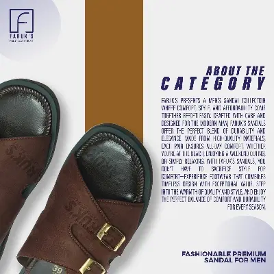 Picture of Luxury Stylish Sandal Fashionable Premium Sandal For Men FARUK'S Flats Suede Formal