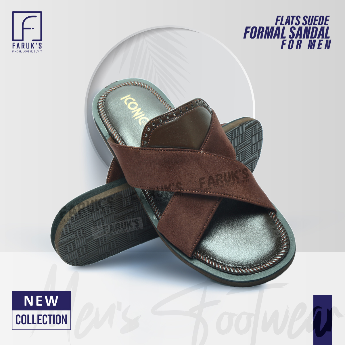 Picture of Luxury Stylish Sandal Fashionable Premium Sandal For Men FARUK'S Flats Suede Formal