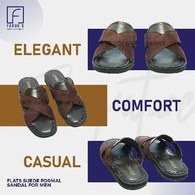 Picture of Luxury Stylish Sandal Fashionable Premium Sandal For Men FARUK'S Flats Suede Formal