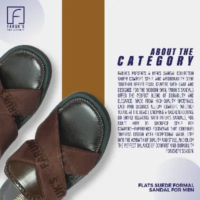 Picture of Luxury Stylish Sandal Fashionable Premium Sandal For Men FARUK'S Flats Suede Formal