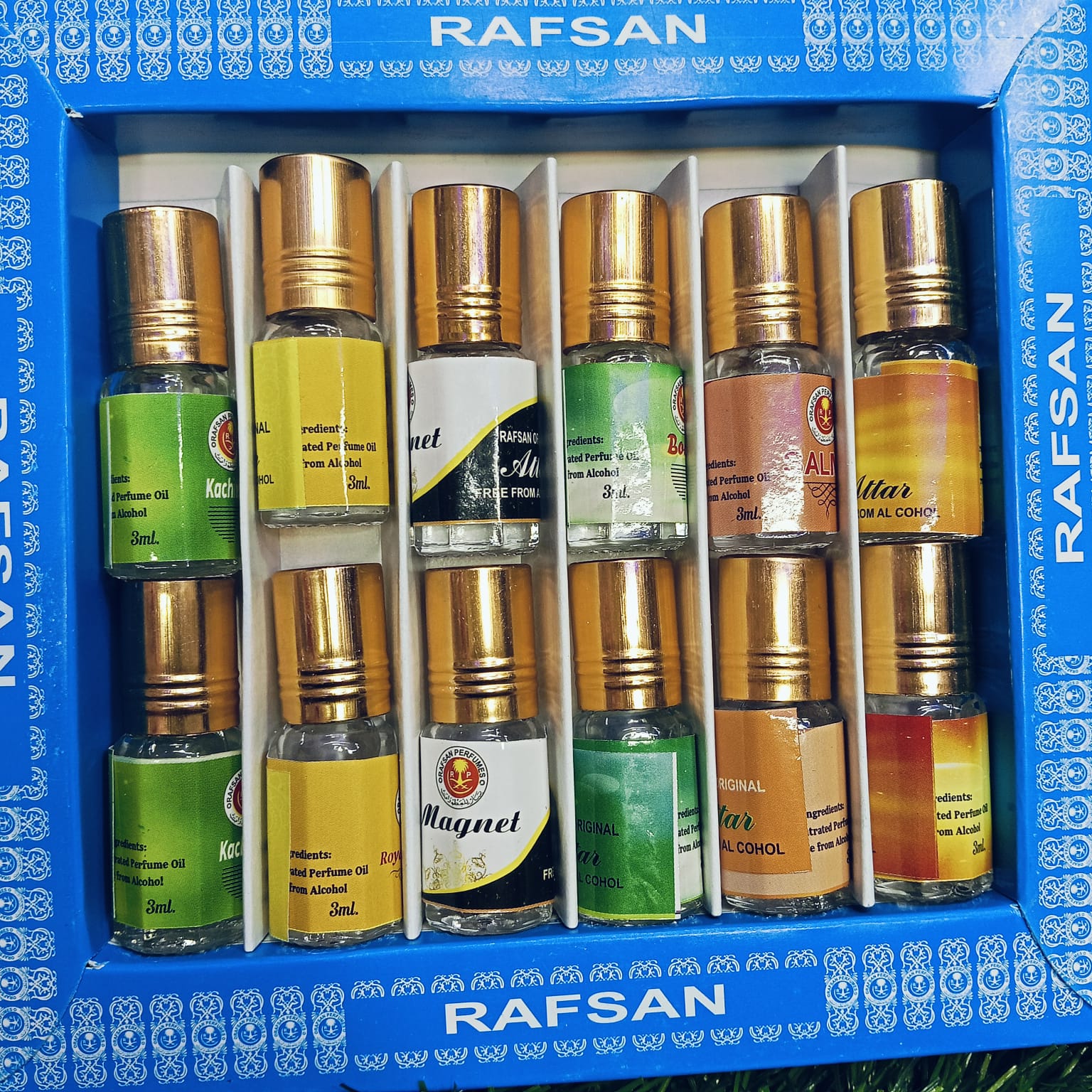 12 Pieces Ayna Ator-(3ml Each Bottle) (MAGNET,KACHA BELI,SHAHI DARBAR,BOKUL FUL,ROJONI GANDHA,GULE LALA) RKissu.comonline shop bangladeshothoba.com