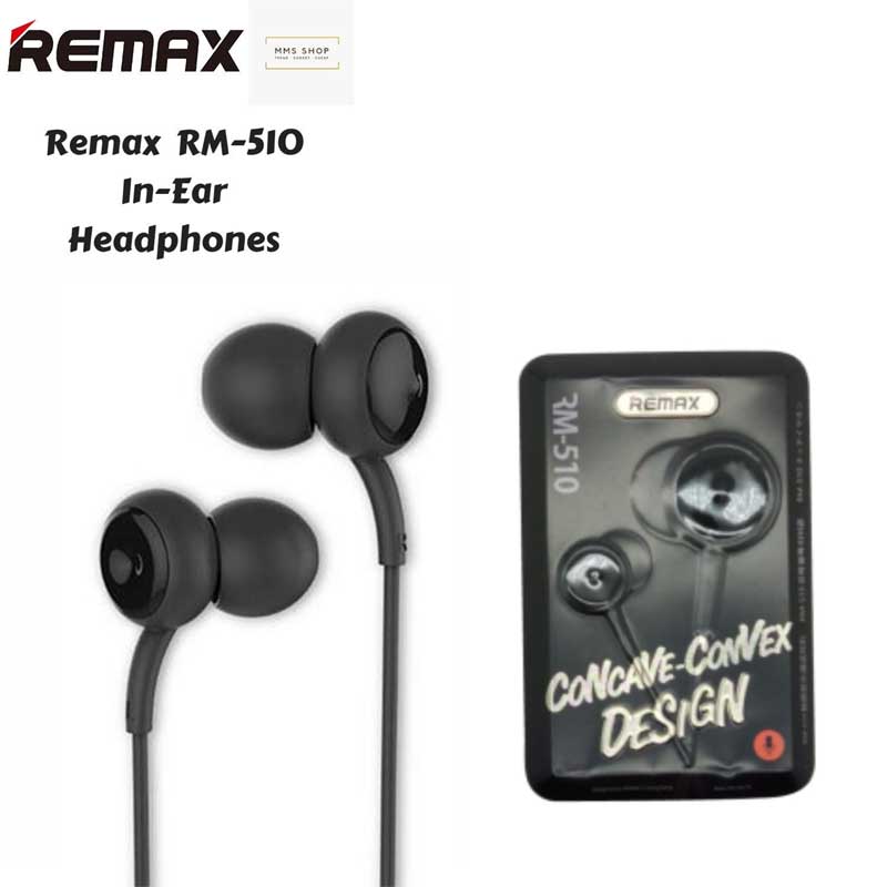 Picture of REMAX RM 510 In-Ear Earphone With Metal box-BLACK for android -samsung/realme/oppo/vivo/iphone/walton/tecno/xiaomi/nokia/laptop  all device supported with premium quality