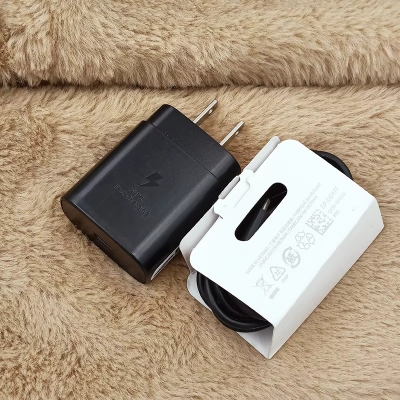 Picture of Samsung 25W Super fast charger with C to C cable for android -samsung/realme/oppo/vivo/iphone/walton/techno/xiaomi/nokia/laptop all device supported with premium quality