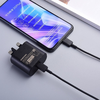 Picture of Samsung 25W Super fast charger with C to C cable for android -samsung/realme/oppo/vivo/iphone/walton/techno/xiaomi/nokia/laptop all device supported with premium quality