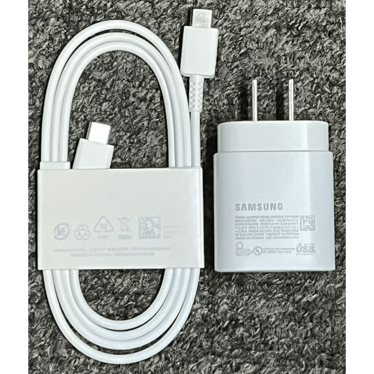 Picture of Samsung 25W Super fast charger with C to C cable for android -samsung/realme/oppo/vivo/iphone/walton/techno/xiaomi/nokia/laptop all device supported with premium quality