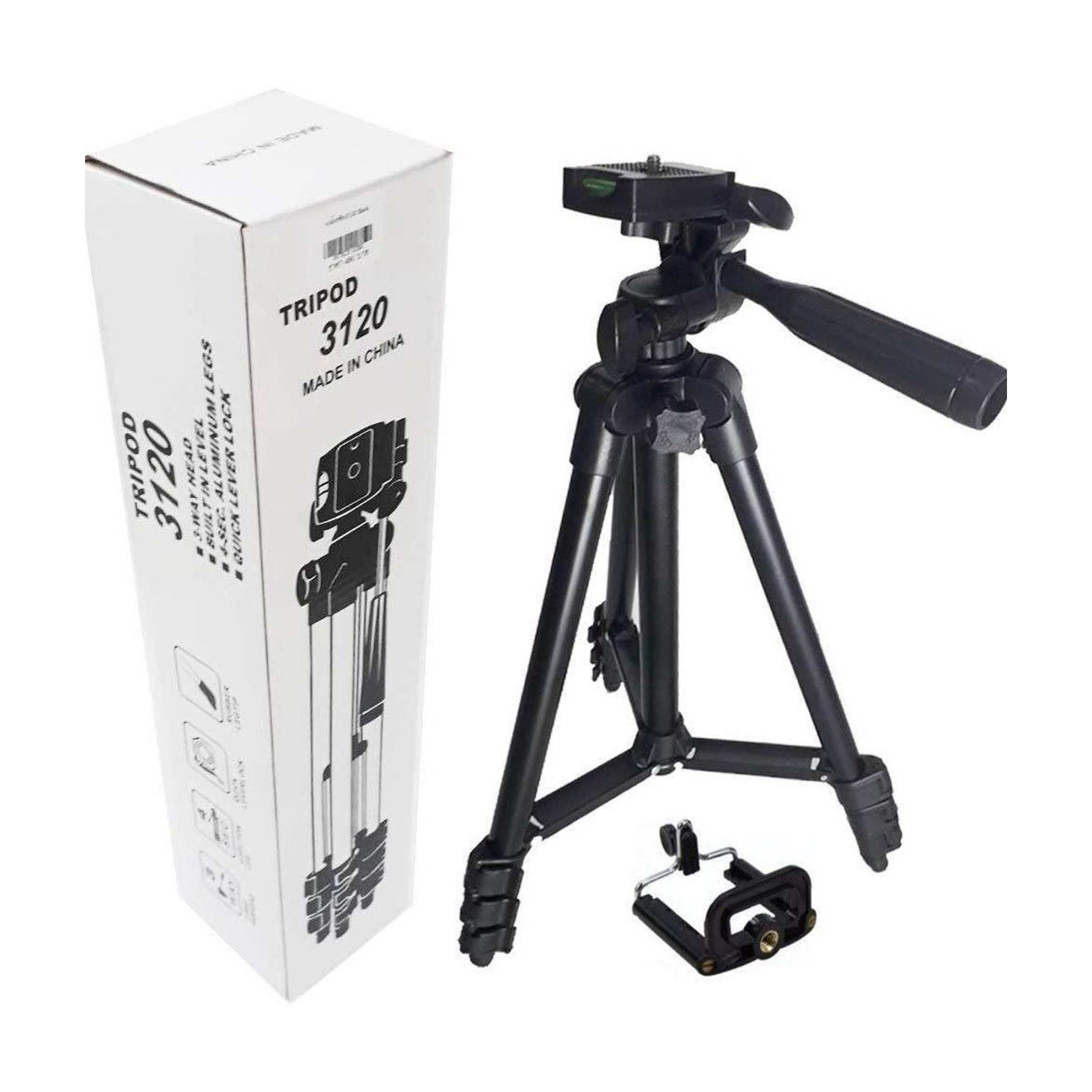 Picture of Tiktok Facebook Youtube Video Making Tripod 3110 / 3120 Camera Stand With Phone Holder Clip - Tripod - Tripod For Mobile