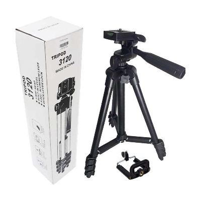 Picture of Tiktok Facebook Youtube Video Making Tripod 3110 / 3120 Camera Stand With Phone Holder Clip - Tripod - Tripod For Mobile