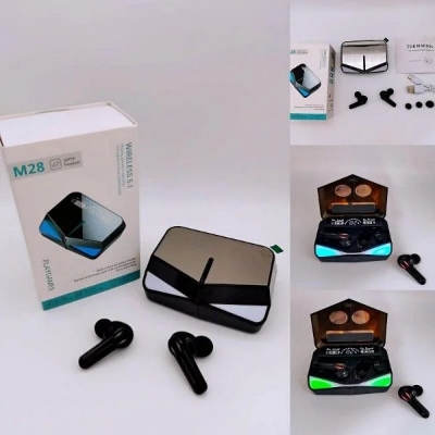 Picture of M28 TWS Original Premium quality Bluetooth 5.1 Wireless Gaming Earbuds for android and iphone and Pc