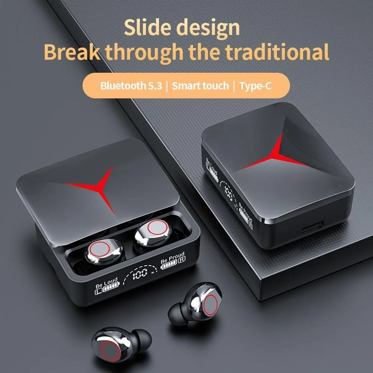 Picture of M90 Pro TWS Digital Display Earbuds with HD Voice Noise Cancelling Bluetooth Feature