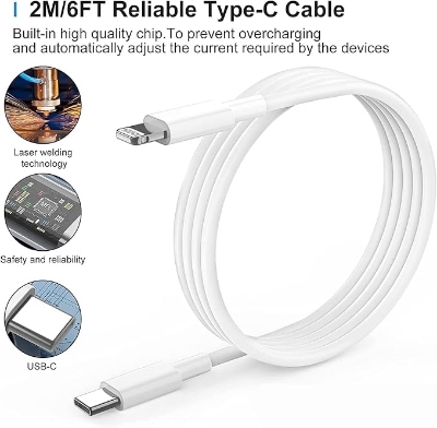 Picture of Data and charging cable 20W USB-C to Lightning Port Data Cable for iPhone 13/12/11/x
