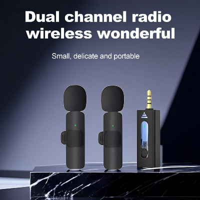 Picture of K35 Wireless Microphone 3.5mm Supported for android, IOS,  Camera, Sound card, Smartphone best for tiktok, youtuber, and content creator