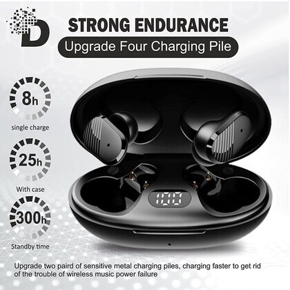 Picture of Mobicom T18  TWS wireless bluetooth headphone_airbuds 10 hours battery backup permium looking super bass and clear sound quality