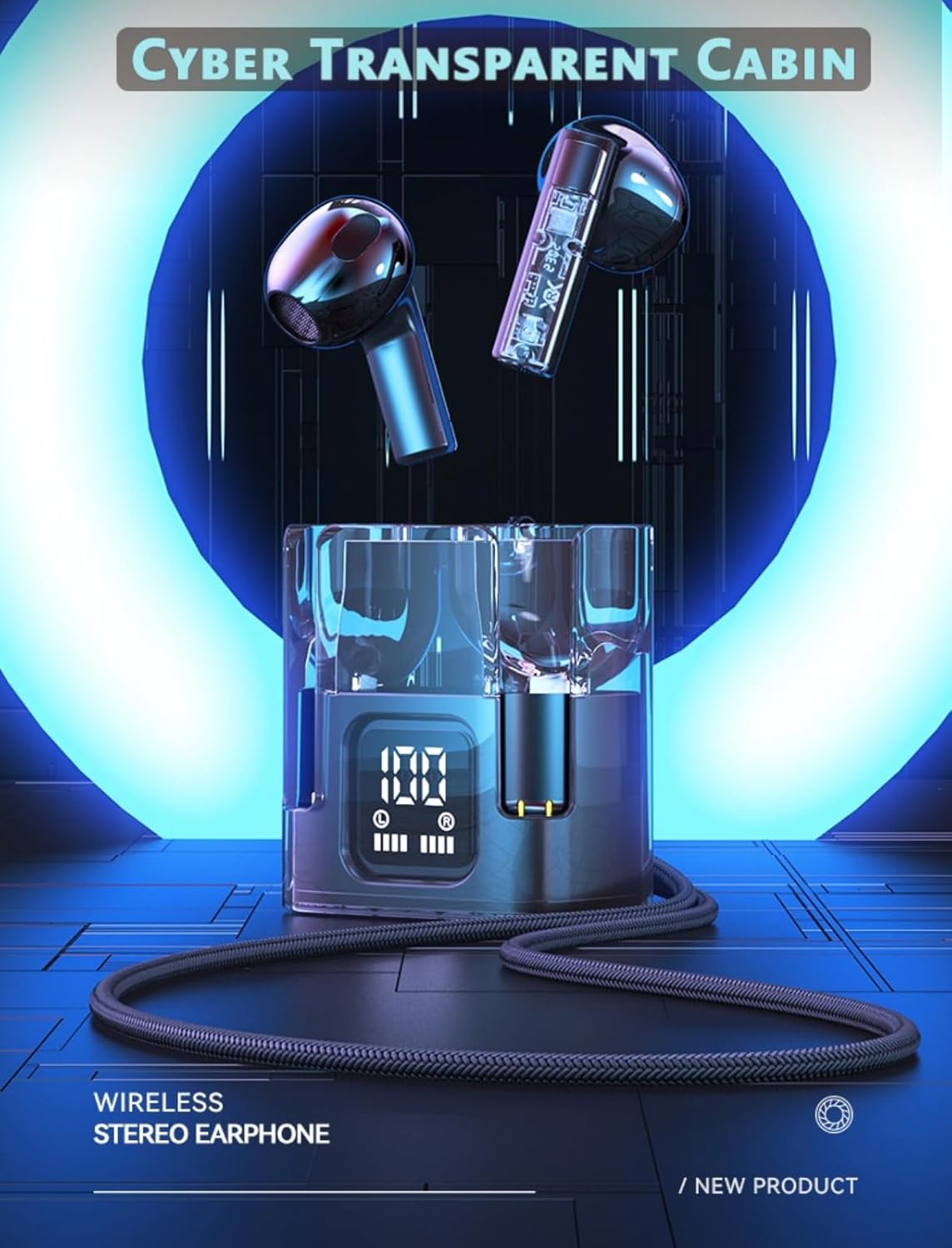 Picture of Mobicom G70 ENC wireless bluetooth TWS airbuds  20 hours with HD smooth and sterio sound premium looking gaming earbuds