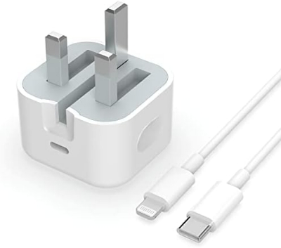 Picture of AppIe 20W USB C Power Adapter with cable  FOR iphone with type c to lightg cable 3 pin and 2 pin