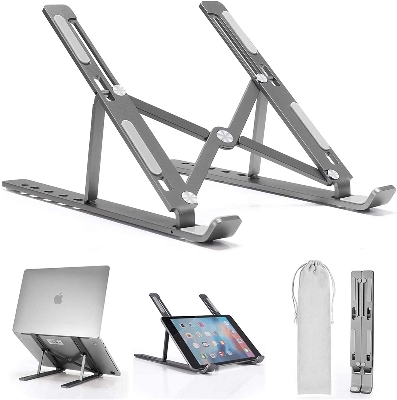 Picture of Laptop Stand Creative Folding Storage Bracket for 10-17 inch Tablets Notebook Laptop Quality Aluminum Alloy