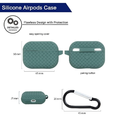 Picture of Stylish premimum silicon case for airpods pro 1st and 2nd gen also for airpods pro samsung/oneplus/oraimo/xiaomi/realme premium quality