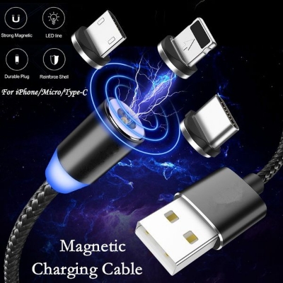 Picture of Dolphine Megnetic cable for Iphone , type-c, Type -B for android -samsung/realme/oppo/vivo/iphone/walton/techno/xiaomi/nokia/laptop all device supported with premium quality