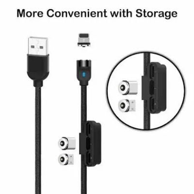 Picture of Dolphine Megnetic cable for Iphone , type-c, Type -B for android -samsung/realme/oppo/vivo/iphone/walton/techno/xiaomi/nokia/laptop all device supported with premium quality