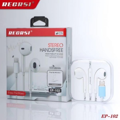 Picture of Recrsi EP 103 Apple headphone Stereo Handsfree High Fidelity Music Earphone for IOS - iPhone X/11/12/13 series- wired headphone-in ear headphone