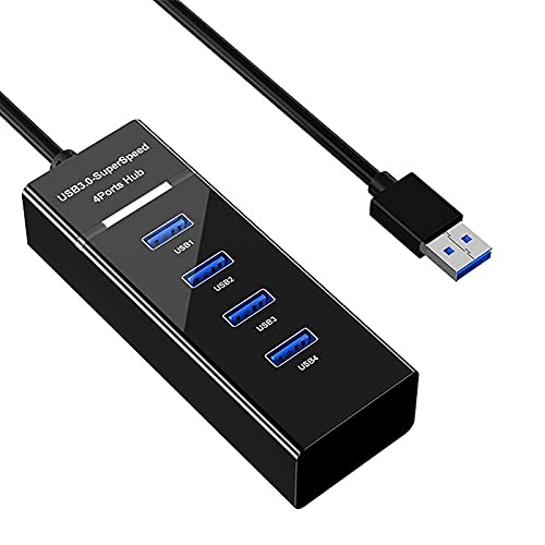 Picture of 4 ports of high speed USB hub high-speed USB 3.0 SPLETER BLACK BLACK