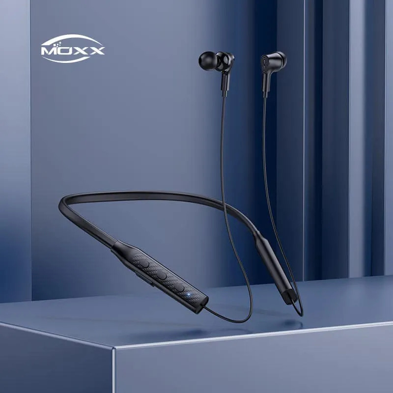 Picture of Moxx BN100 Neckband Bluetooth Headset BT5.3 Sports Headset IPX5 with Mic Noise Cancelling, Magnetic Control - Bluetooth neckband - best neckband for android -samsung/realme/oppo/vivo/iphone/walton/tecno/xiaomi/nokia/laptop all device supported with premiu
