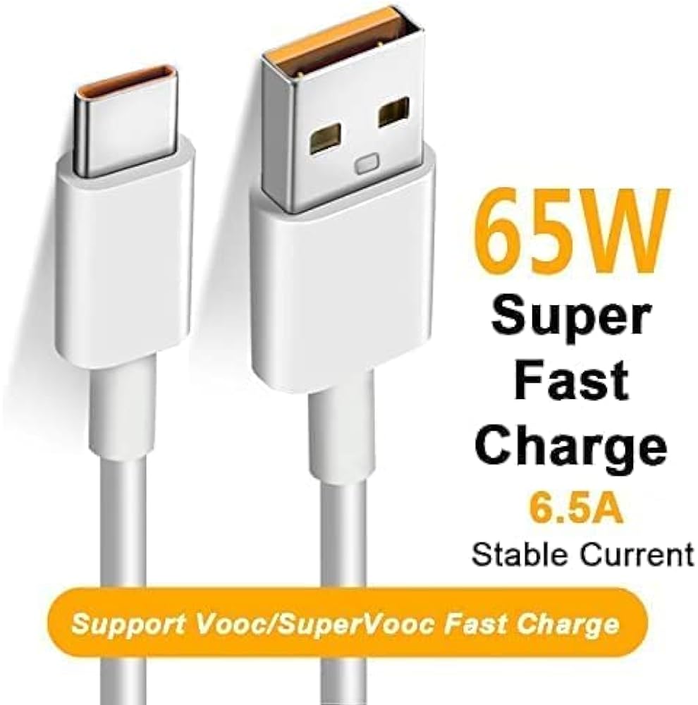 Picture of VOOC Fast Charging Cable / Data Cable  5A -  for android -samsung/realme/oppo/vivo/iphone/walton/tecno/xiaomi/nokia all device supported with premium quality
