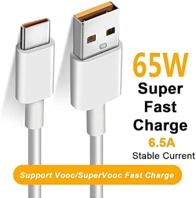 Picture of VOOC Fast Charging Cable / Data Cable  5A -  for android -samsung/realme/oppo/vivo/iphone/walton/tecno/xiaomi/nokia all device supported with premium quality