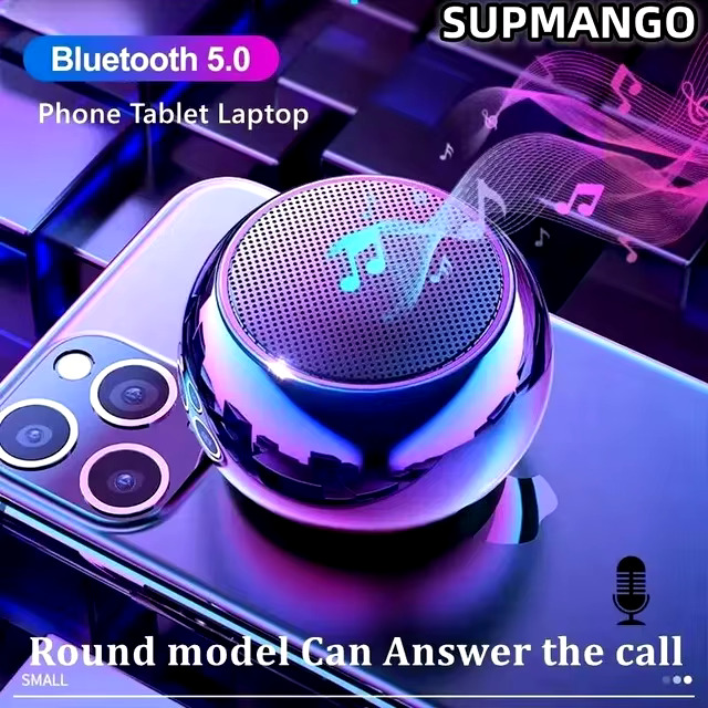 Picture of M3 Mini Portable Bluetooth Speaker Pocket Size Ultra Powerful Metal Body Speaker Use For SD Card Mobile Phone Rechargeable Speakers
