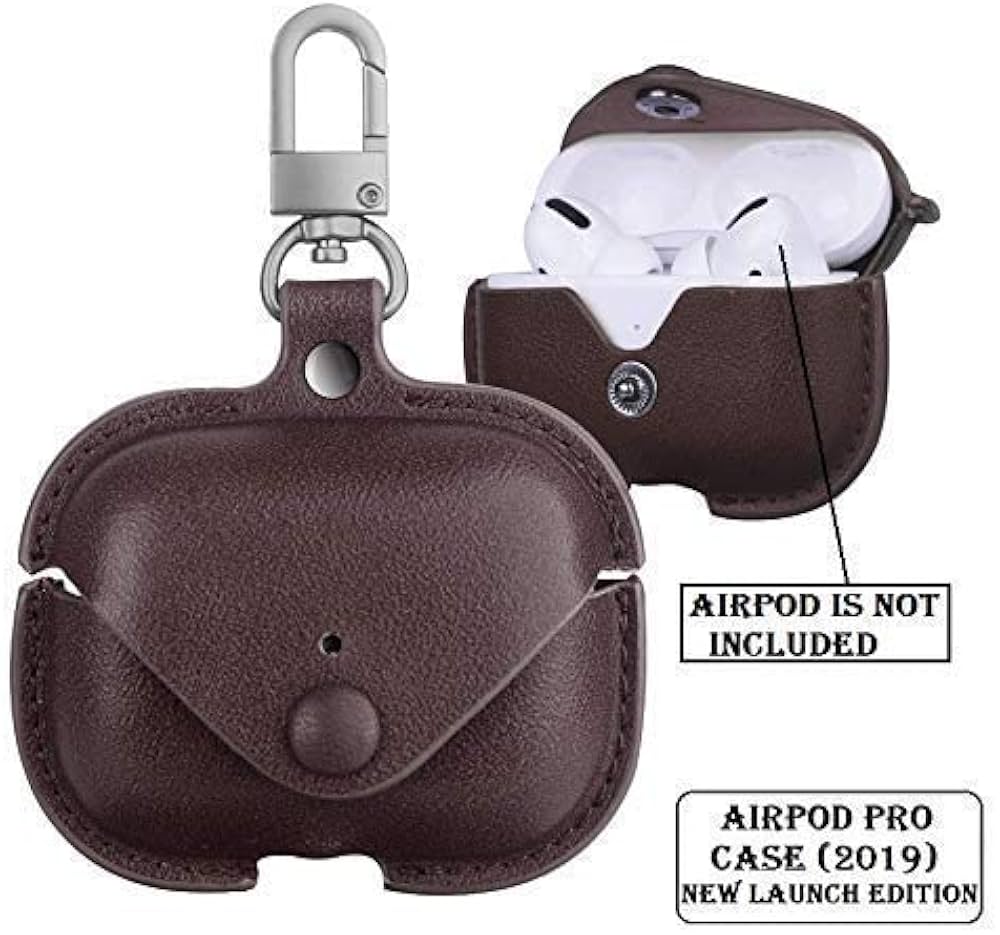 Picture of Airpods pro case original PU leather for aipods pro 1st and 2nd gen also for airpods pro samsung/oneplus/oraimo/xiaomi/realme premium quality