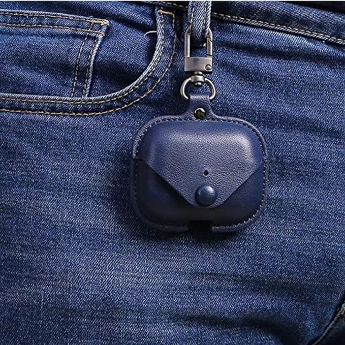 Picture of Airpods pro case original PU leather for aipods pro 1st and 2nd gen also for airpods pro samsung/oneplus/oraimo/xiaomi/realme premium quality