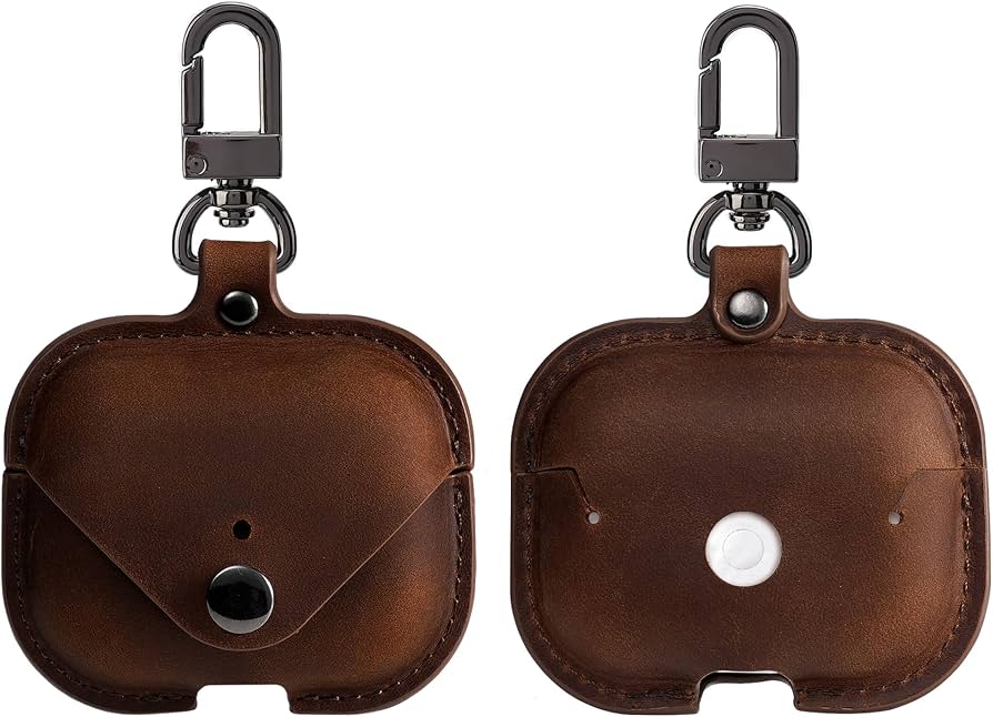 Picture of Airpods pro case original PU leather for aipods pro 1st and 2nd gen also for airpods pro samsung/oneplus/oraimo/xiaomi/realme premium quality