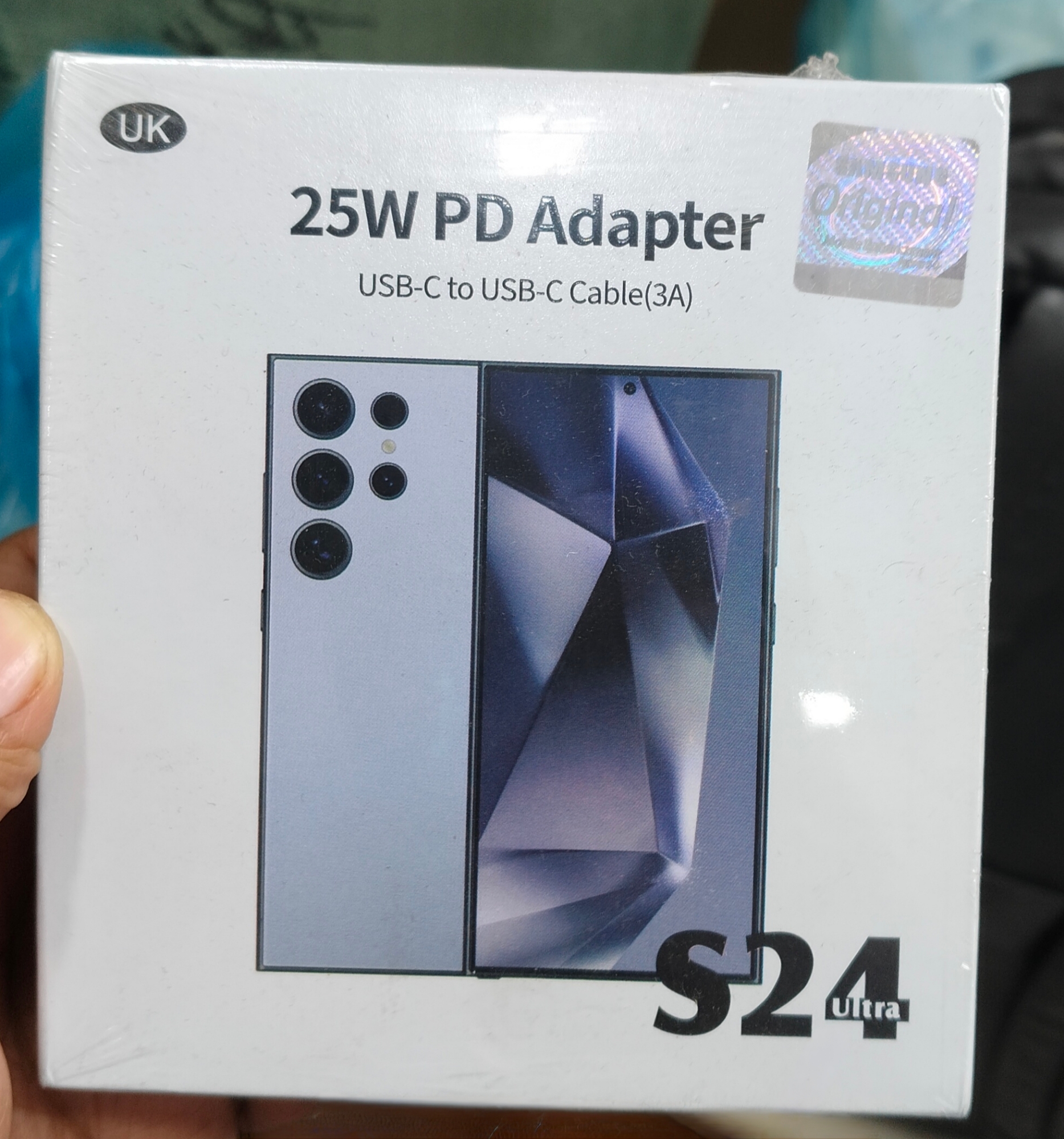 Picture of 25W Super Fast Charger for Samsung,USB C,Charge Plug With USB C cable, UK 3 pin wall power adapter,Android,Fast Charger Usb C, Samsung Fast charger Plug And Cable, S22,S23,S24 Charger.