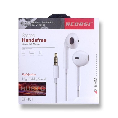 Picture of Recrsi EP-101 3.5mm wired headphones for any android -samsung/realme/oppo/vivo/iphone/walton/tecno/xiaomi/nokia /laptop all device supported with premium quality