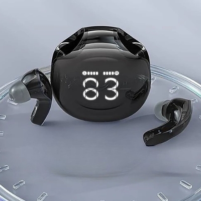 Picture of Mobicom Air 50  TWS wireless transparent airbuds bluetooth headphone for android & Iphone- 10 hours backup for android -samsung/realme/oppo/vivo/iphone/walton/tecno/xiaomi/nokia/laptop all device supported with premium quality