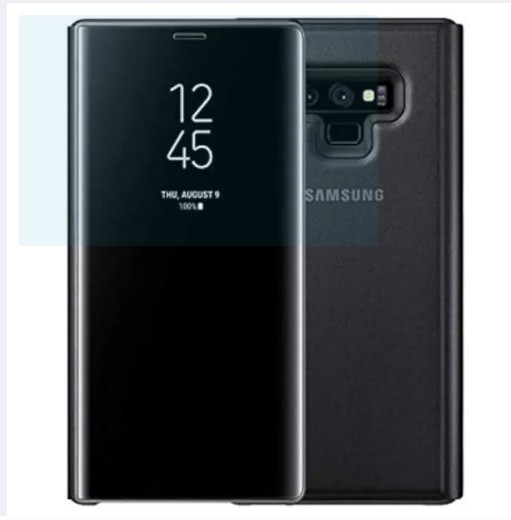 Picture of Samsung Galaxy Note 9 - Clear View Case Flip Standing Cover Auto Lock Mirror Case