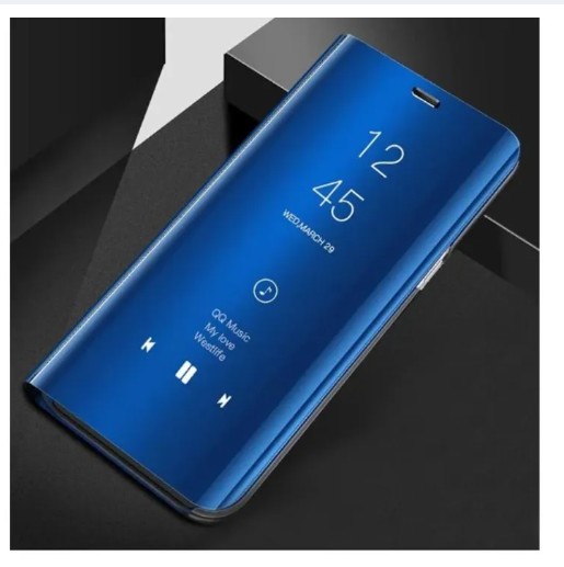 Picture of Samsung Galaxy J4 prime Clear View Mirror Leather Standing Glass Flip Cover