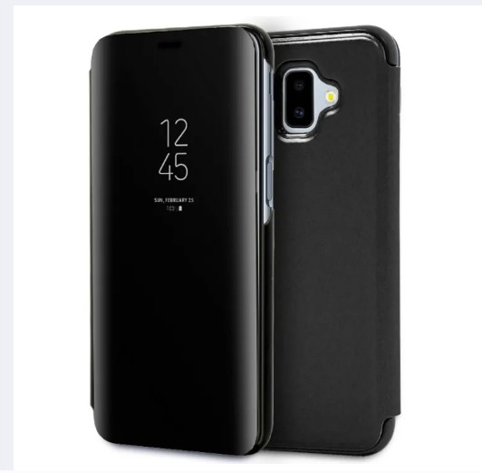 Picture of Samsung Galaxy J6 2018 - Clear View Case Flip Standing Cover Auto Lock Mirror Case