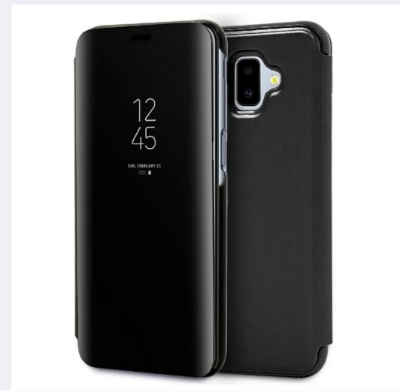 Picture of Samsung Galaxy J6 2018 - Clear View Case Flip Standing Cover Auto Lock Mirror Case