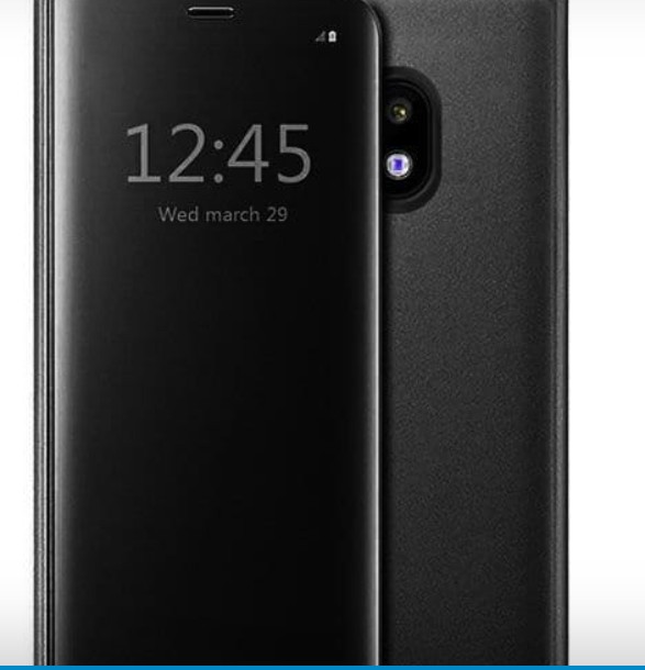 Picture of Samsung Galaxy J7 2017 - Clear View Case Flip Standing Cover Auto Lock Mirror Case