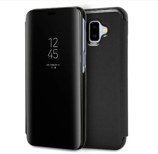 Picture of Samsung Galaxy J6 prime - Clear View Case Flip Standing Cover Auto Lock Mirror Case